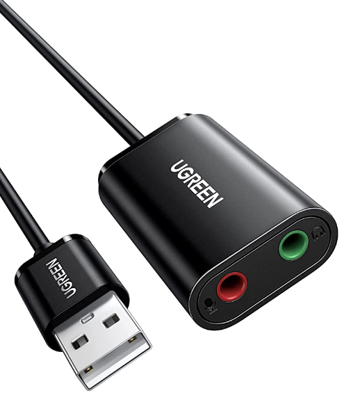 Adaptor Audio Ugreen US270 External Stereo Sound Jack 3.5mm la Usb, Black