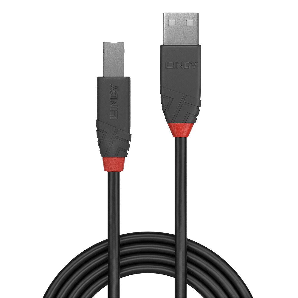 Cablu Lindy USB A-USB B Anthra 1m negru 4 Cablu Lindy USB A-USB B Anthra 1m negru - imagine 4