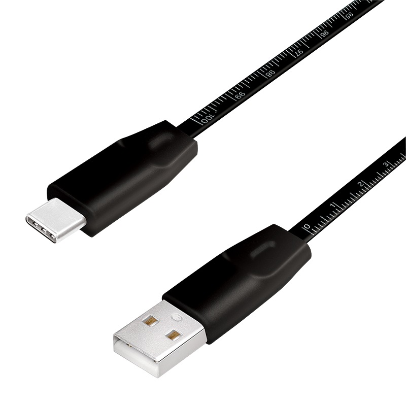 Cablu de date Logilink, CU0157, USB 2.0 (T) la USB 2.0 Type-C (T), 1m, Premium, Negru
