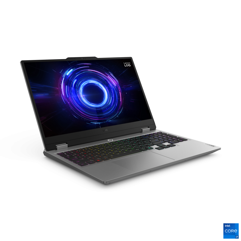 Laptop Gaming Lenovo LOQ 15IRX10 cu procesor Intel® Core i7-14700HX pana la 5.5GHz, 15.6″ Full HD, IPS, 144Hz, 32GB DDR5 RAM, 1TB SSD, NVIDIA® GeForce RTX™ 5060 8GB GDDR7, No OS, Luna Grey