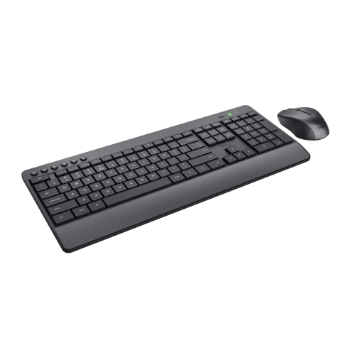 Kit Tastatura si Mouse Trust Trezo, wireless, Gri/Negru