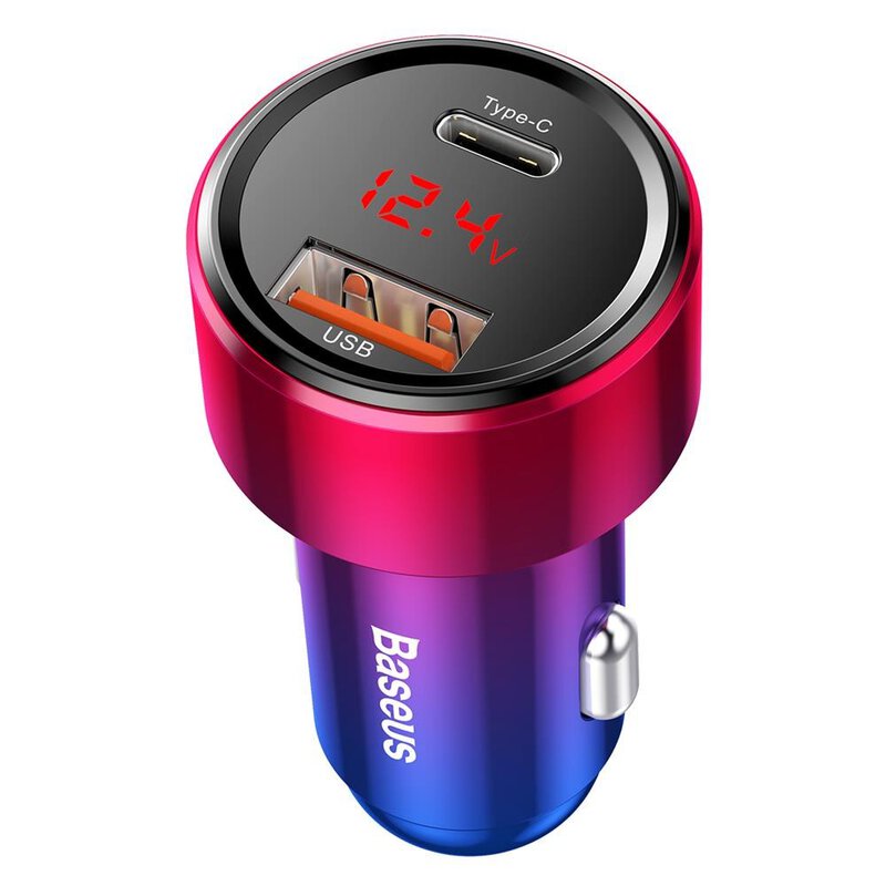 Incarcator auto, Baseus, USB, USB C, 45 W, Multicolor