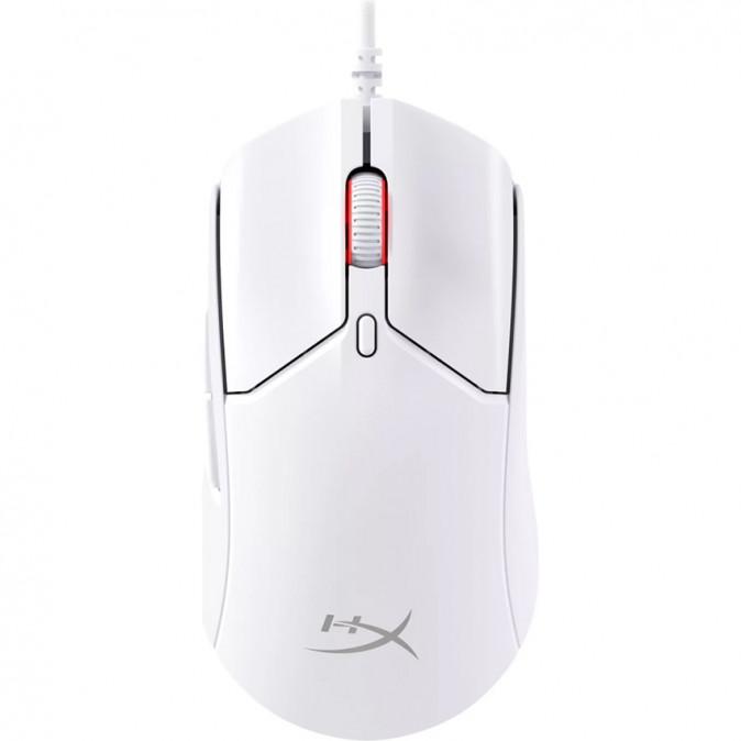 Mouse gaming wireless HyperX Pulsefire Haste 2 Mini, timp de raspuns 8000Hz @ 0,125 ms, rezolutie: 26000 DPI, iluminare RGB, durata de viata baterie pana la 100 ore, alb
