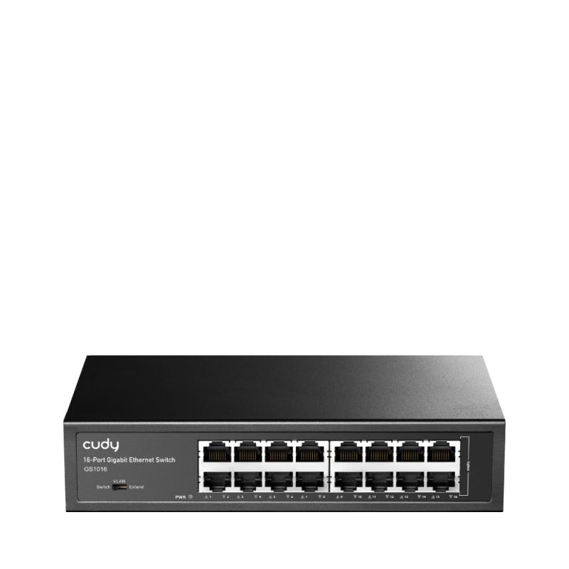 Switch Cudy GS1016, 16 porturi, 10/100/1000, Auto-MDI/MDIX pentru 19″rack