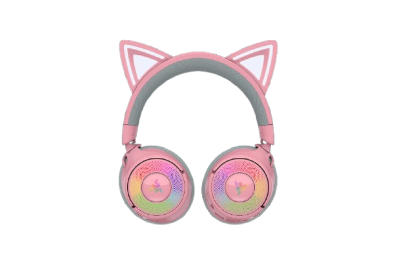 Casti Gaming Wireless Razer Kraken Kitty V3 Pro, 2.4G/Bluetooth/USB, Over-Ear, Chroma RGB, Microfon HyperClear Super Wideband Roz