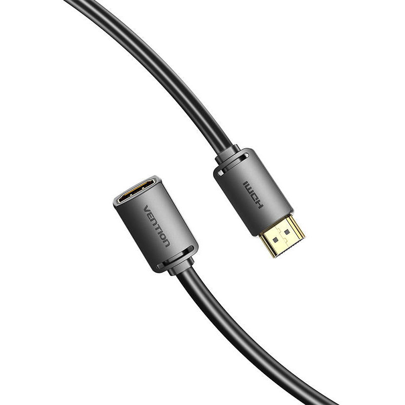 Cablu HDMI 2.0 Masculin la HDMI 2.0 Feminin Vention AHCBG 1,5m, 4K 60Hz, (Negru) 3 Cablu HDMI 2.0 Masculin la HDMI 2.0 Feminin Vention AHCBG 1,5m, 4K 60Hz, (Negru) - imagine 3