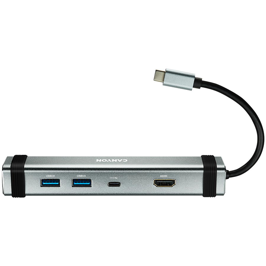 Hub USB Canyon DS-3 4in1 USB-C Space Grey