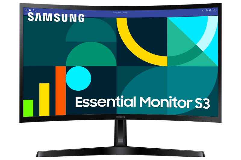 Monitor LED Samsung Essential S3 S36GD LS24D366GAUXEN Curbat 24 inch FHD VA 4 ms 100 Hz