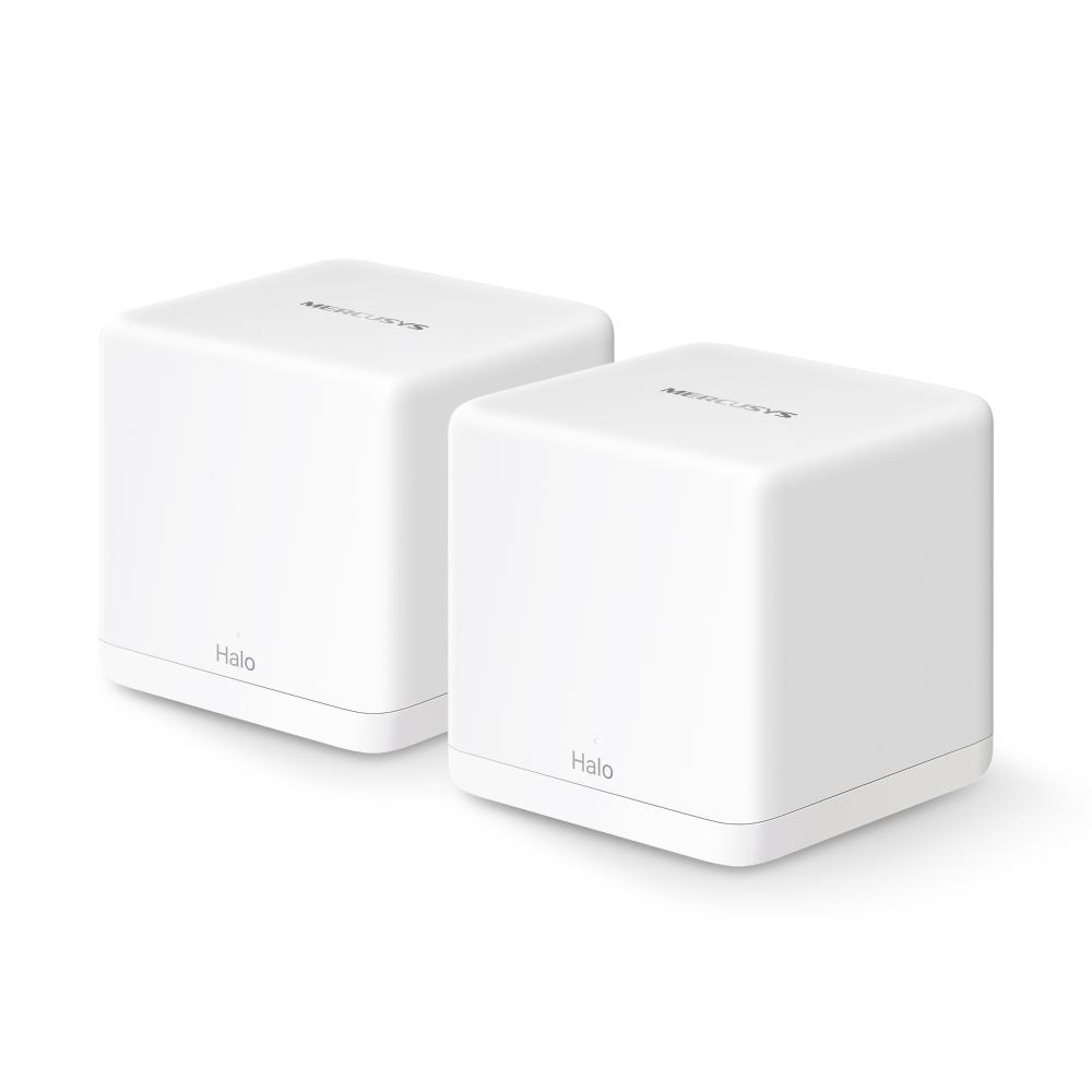 Sistem Mesh Wi-Fi Mercusys Halo H60X(2-pack), AX1500, Wi-Fi 6, Dual Band Gigabit, MU-MIMO, Beamforming , control parental, cu acoperire completa pentru casa