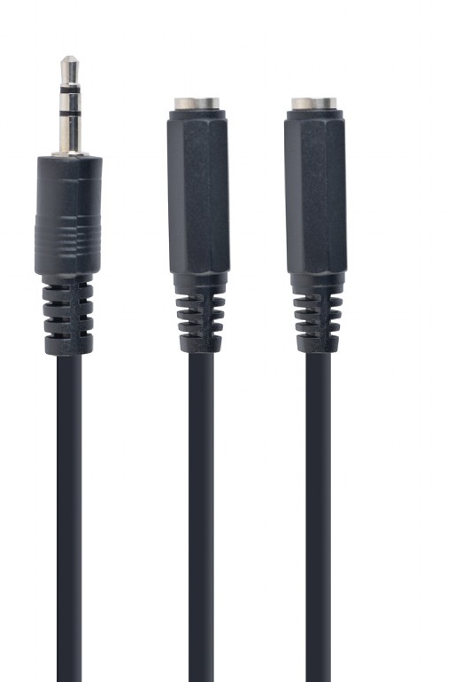 Cablu audio Jack Stereo Cablexpert 2xStereo, 0.1m CCA-415-0.1M, Negru