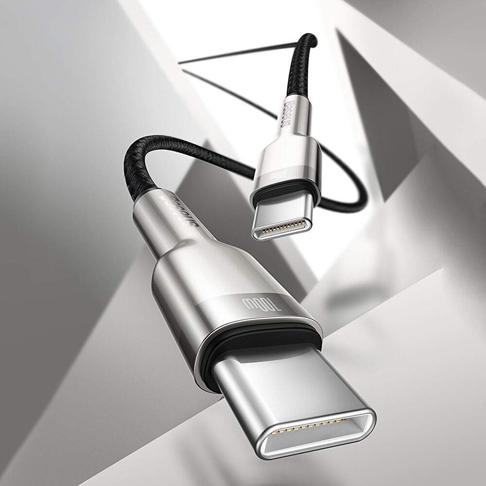 Cablu Type-C to Type-C, Elite Content, Super Fast Charge, 100W, 480Mbps, 20V, 5A, 2m, C89, PVC, Baseus Cafule Series Metal CATJK D01, C89, PVC, Deep Dark 5 Cablu Type-C to Type-C, Elite Content, Super Fast Charge, 100W, 480Mbps, 20V, 5A, 2m, C89, PVC, Baseus Cafule Series Metal CATJK D01, C89, PVC, Deep Dark - imagine 5