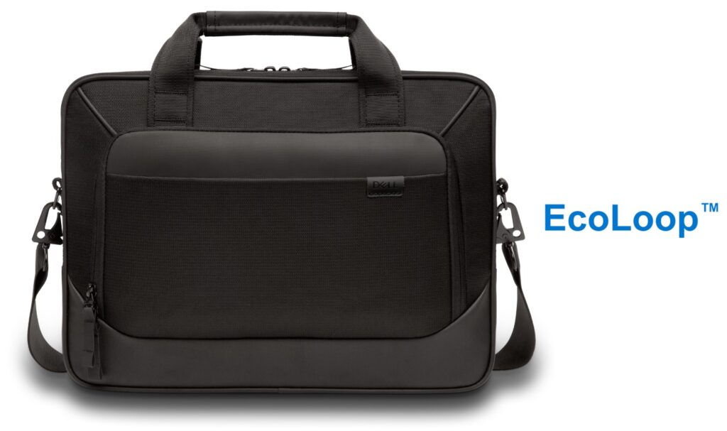 Geanta Pentru Laptop, Dell, 460-Bdsr Ecoloop Pro Classic Briefcase 14″, 365x270x100 mm, Sticla, Tesatura 900D, Curea De Umar Detasabila Si Captusita, Accente Reflectorizante, Negru