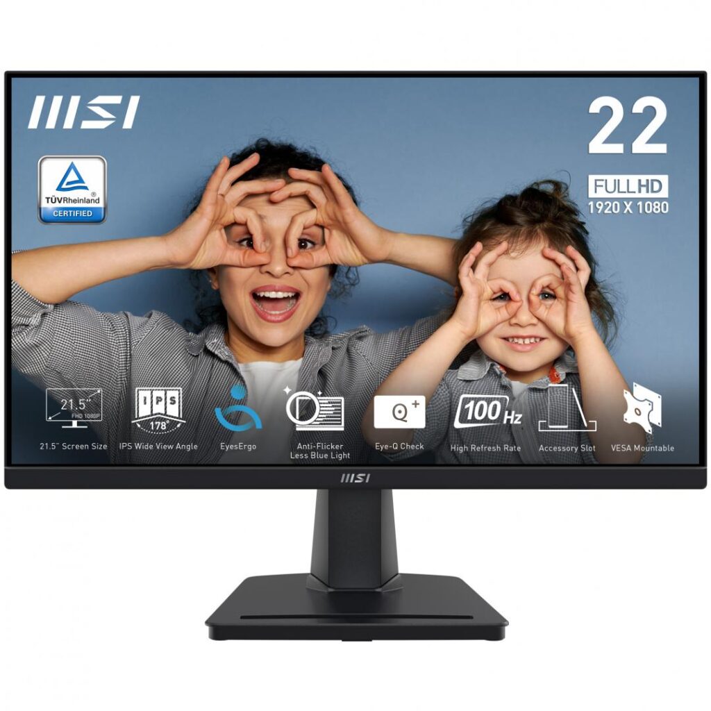 Monitor LED, MSI PRO MP225 21.5″ FullHd, 4 ms, HDMI, VESA