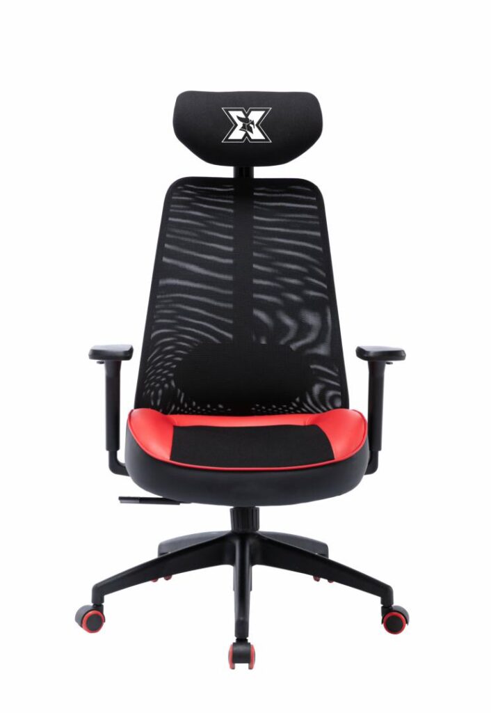 Scaun gaming Serioux Kyrian, Textil, Rosu/Negru
