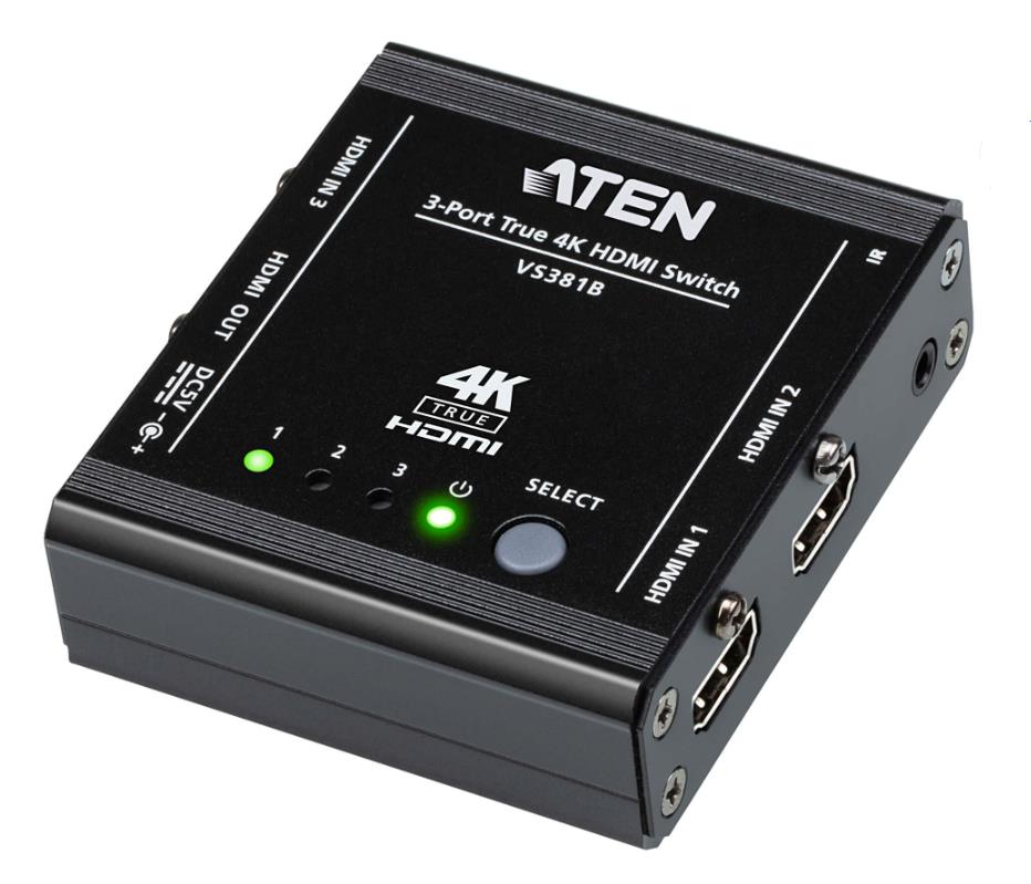 Comutator HDMI, Aten, Negru