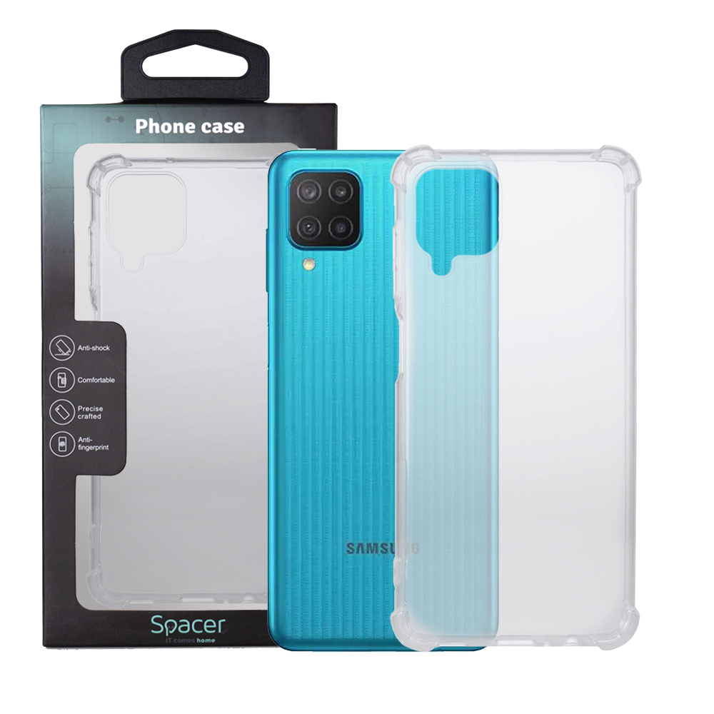 Husa de protectie Spacer pentru Samsung Galaxy M12, material flexibil TPU, Transparenta