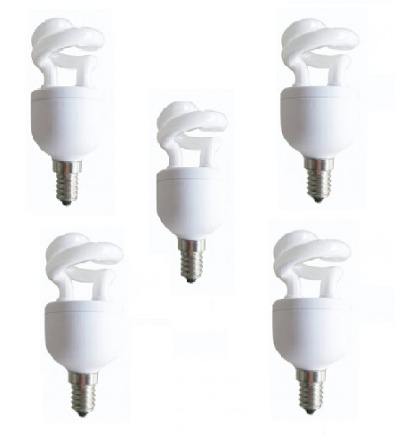 Set 5 becuri economice Panasonic EFD5E27HDE14E-5, putere lampa 5W, echivalent pentru incandescenta 30W