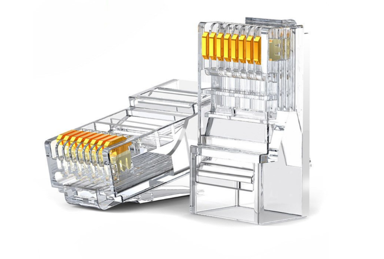 Set 50 bucati mufe RJ-45 Ugreen NW120, pentru cablu UTP, Cat6, RJ-45 tata, plastic