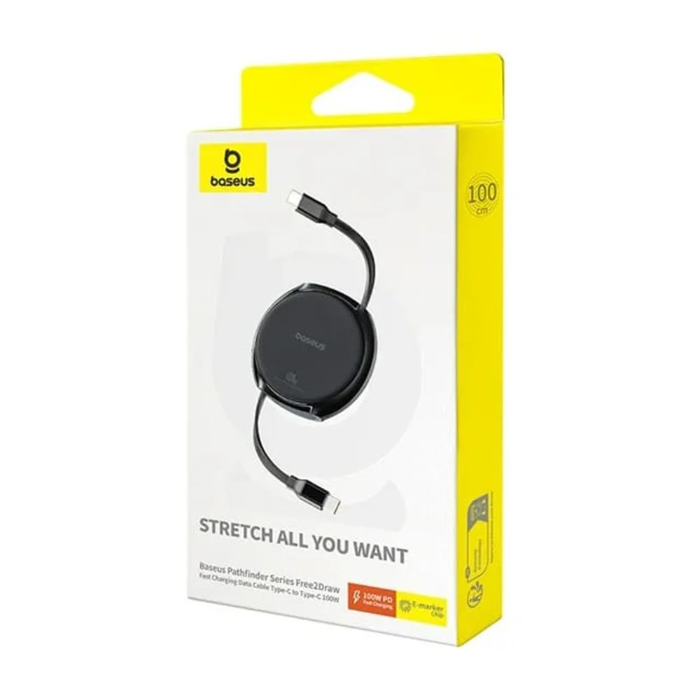 Cablu Type-C la Type-C, 100W, 1m - Baseus Pathfinder (P10368400111-00) - Black 2 Cablu Type-C la Type-C, 100W, 1m - Baseus Pathfinder (P10368400111-00) - Black - imagine 2