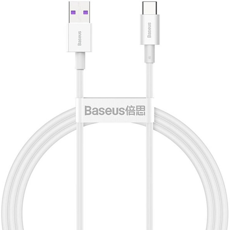 Cablu alimentare si date Baseus Pudding, Fast Charging Data Cable pentru smartphone, USB la USB Type-C 100W, 2m, alb