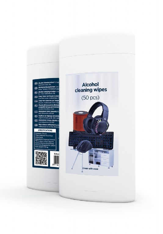 GEMBIRD Alcohol cleaning wipes 50 pcs