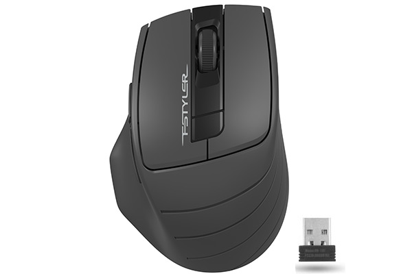 Mouse A4tech, gaming, wireless, 2.4GHz, optic, 2000 dpi, butoane/scroll 6/1, buton selectare viteza, Negru / Gri