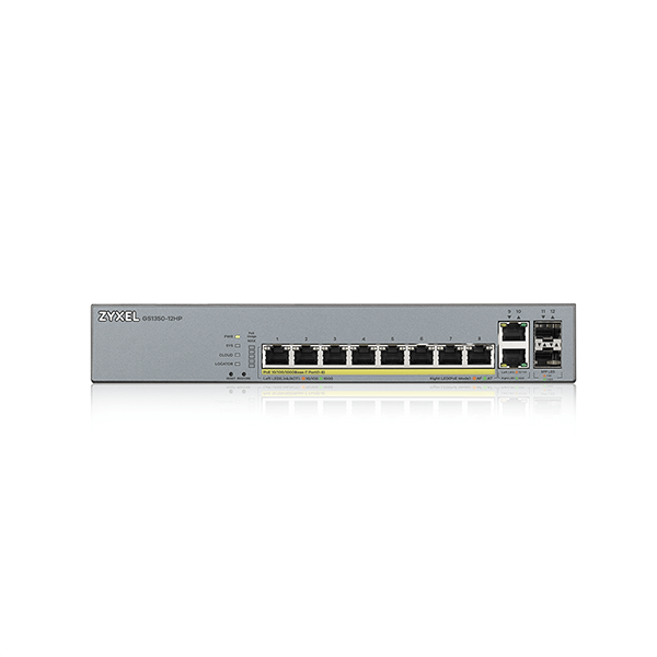 Zyxel Managed Switch GS1350-12HP CCTV PoE LR 130W 2 Zyxel Managed Switch GS1350-12HP CCTV PoE LR 130W - imagine 2