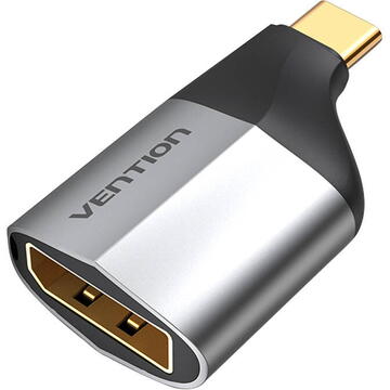 Adaptor video Vention TCCH0, USB-C tata – DisplayPort mama, 4K, 60Hz, Negru