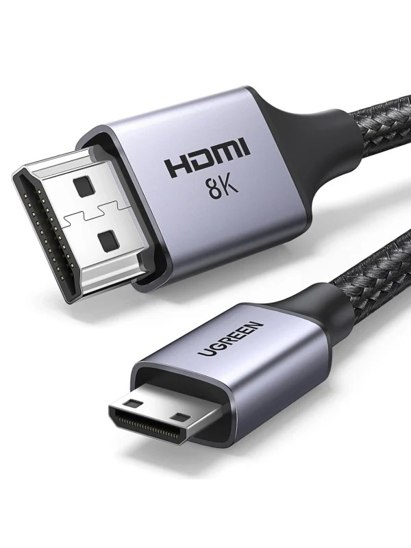 Cablu UGreen, HD163, Mini HDMI la HDMI, 8K, 1m, Gri, Negru