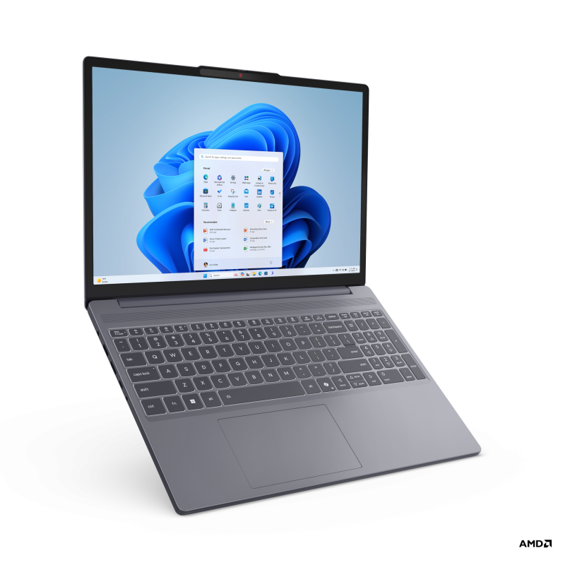 Laptop Lenovo IdeaPad Slim 3 15ARP10 cu procesor AMD Ryzen™ 5 7535HS pana la 4.55GHz, 15.3″ WUXGA, IPS, 24GB DDR5 RAM, 512GB SSD, AMD Radeon™ 660M Graphics, No OS, Luna Grey, Aluminiu