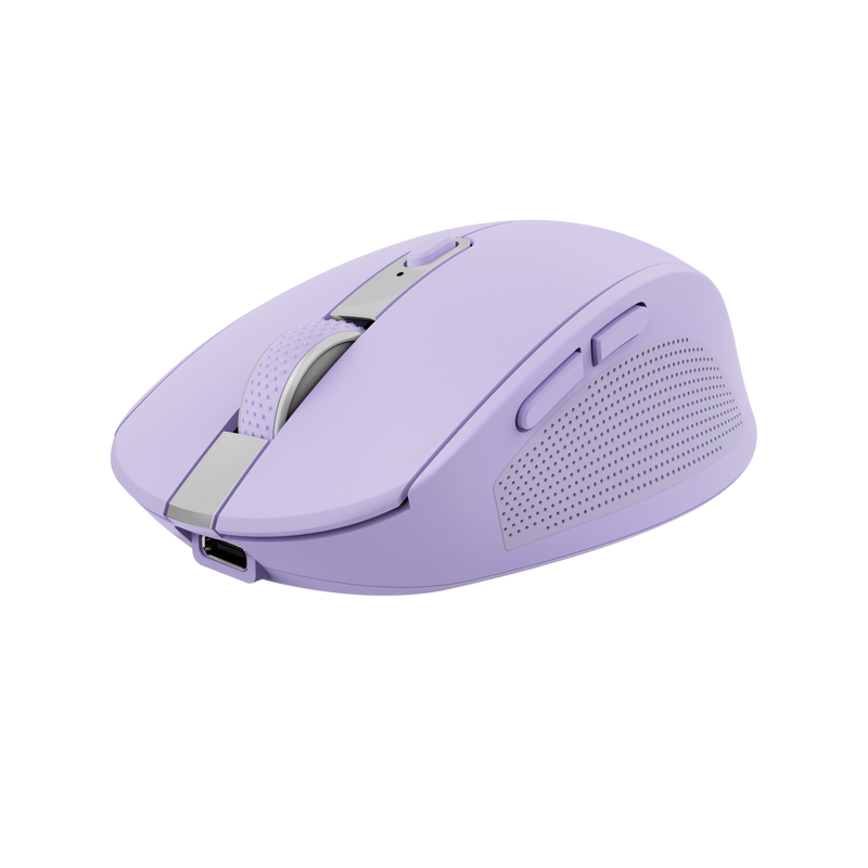 Mouse Wireless Trust OZAA, silentios, compact, Bluetooth + 2.4GHz, 800-3200 DPI, Mov