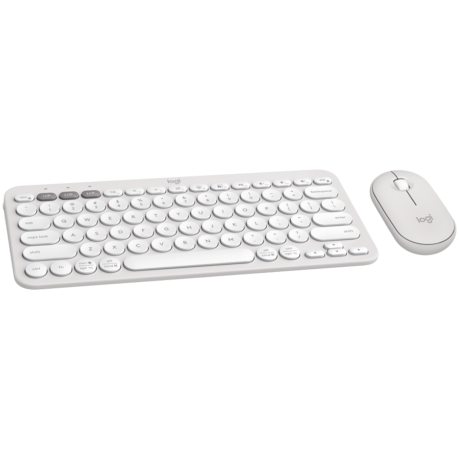 Kit tastatura + mouse Pebble 2 Combo, Tonal White