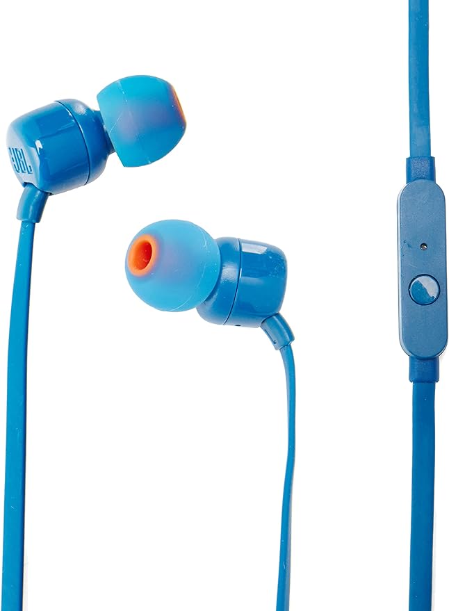 Casti Audio In Ear JBL Tune 110, Cu fir, Albastru