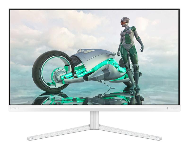 Monitor Gaming Philips EVNIA, 27″, IPS, FHD, 180Hz, 1ms, 0.5ms, HDR10, FlickerFree, Boxe 2W x 2, HA, Pivot, HDMI, DisplayPort, Alb, 27M2N3201A/00