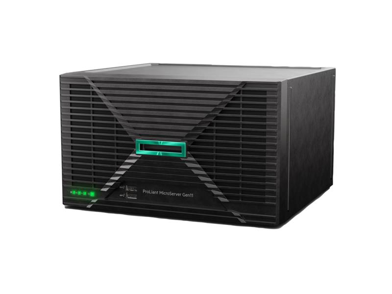 Server HPE ProLiant MicroServer Gen11, MicroTower, Intel Gold G7400 2 C / 4 T, 3.7 GHz, 6 MB cache, 46 W, 16 GB DDR5 ECC, 1 TB HDD, 4 x LFF, Fara sistem de operare
