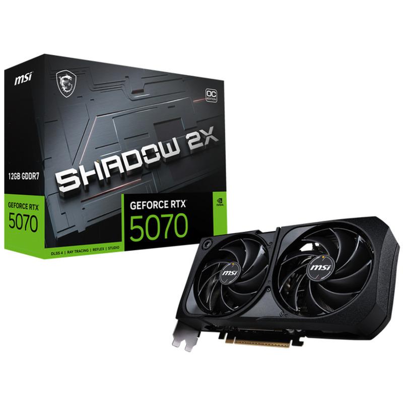 Placa video MSI GeForce RTX™ 5070 SHADOW 2X OC, 12GB GDDR7, 192-bit
