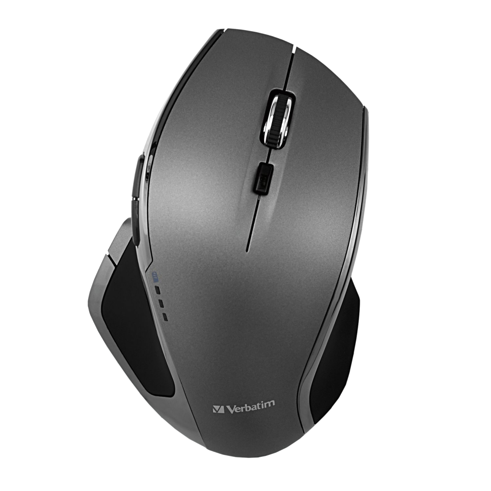 Mouse wireless Verbatim Deluxe, 1600 dpi, 8 butoane, Gri