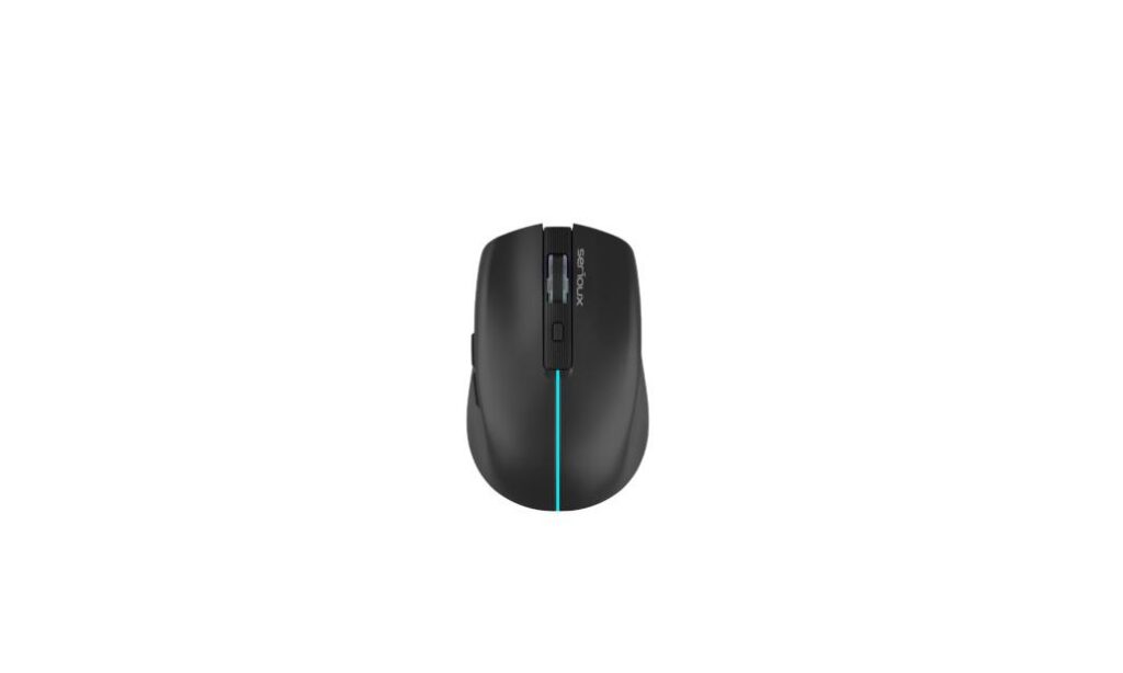 Mouse Serioux Flicker 212, 1600 dpi, reincarcabil USB-C,negru