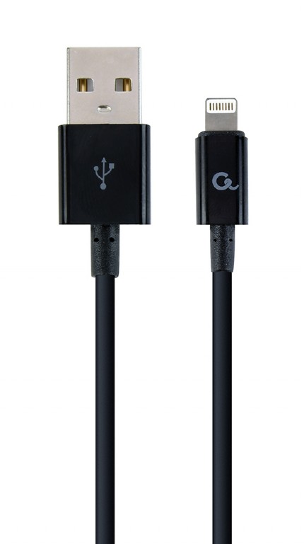 Cablu alimentare si date Gembird USB 2.0 (T) la tip Lightning (T), 1m, Negru, CC-USB2P-AMLM-1M