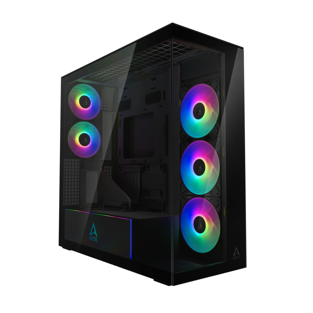 Carcasa ARCTIC Xtender VG Mirror, MiddleTower, E-ATX, riser PCIe inclus, Negru