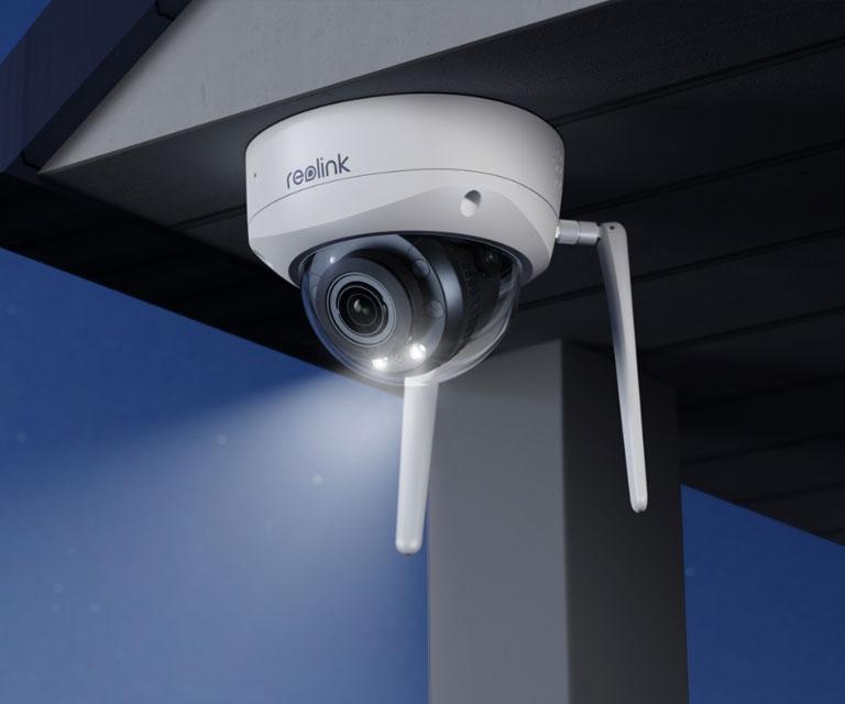 Camera supraveghere Dome wireless Wi-Fi 6 Reolink FullColor W437, 4K, Lumina alba / IR 30m, 2.7-13.5 mm, microfon si difuzor, slot card, vizualizare de pe telefon