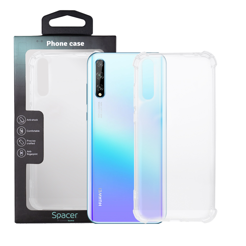 Husa de protectie Spacer pentru Huawei P Smart S, material flexibil TPU, Transparenta