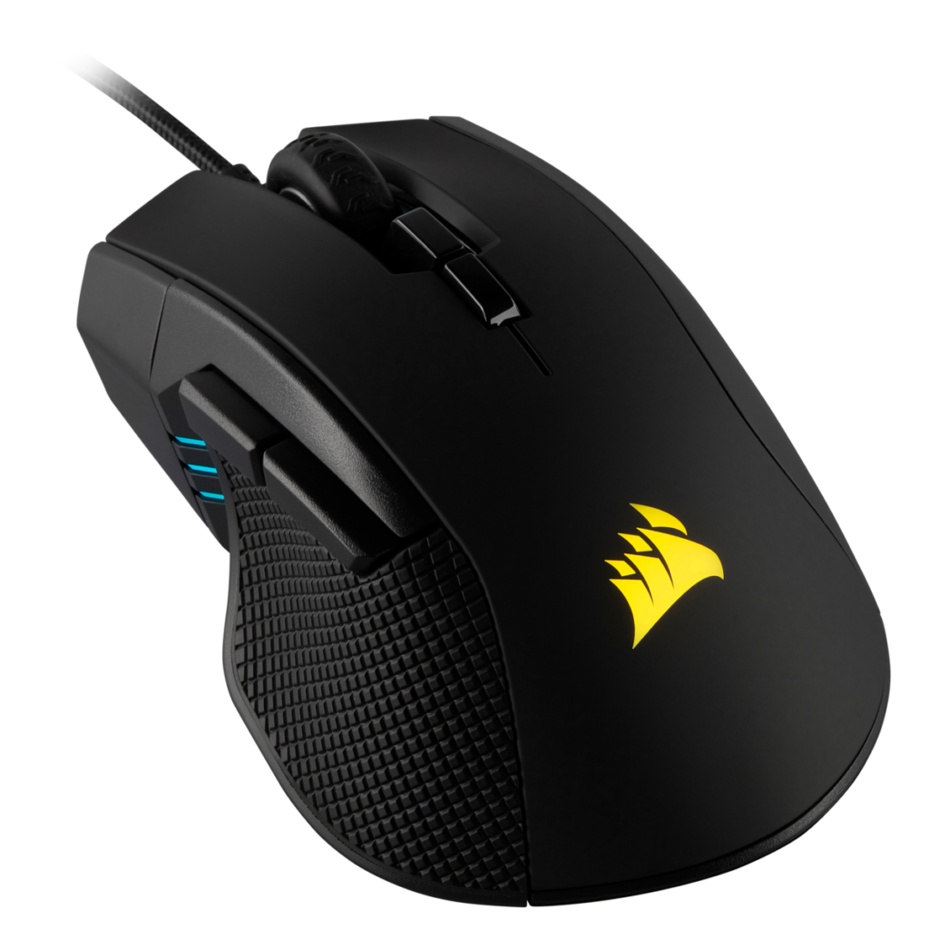 Mouse gaming Corsair Ironclaw RGB, senzor optic 18000DPI, recomandat FPS/MOBA, Negru