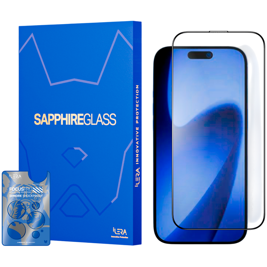 Folie protectie sticla iLera Sapphire Ultra Glass 2.0 pentru iPhone 17 Pro Max Transparent 1 Folie protectie sticla iLera Sapphire Ultra Glass 2.0 pentru iPhone 17 Pro Max Transparent