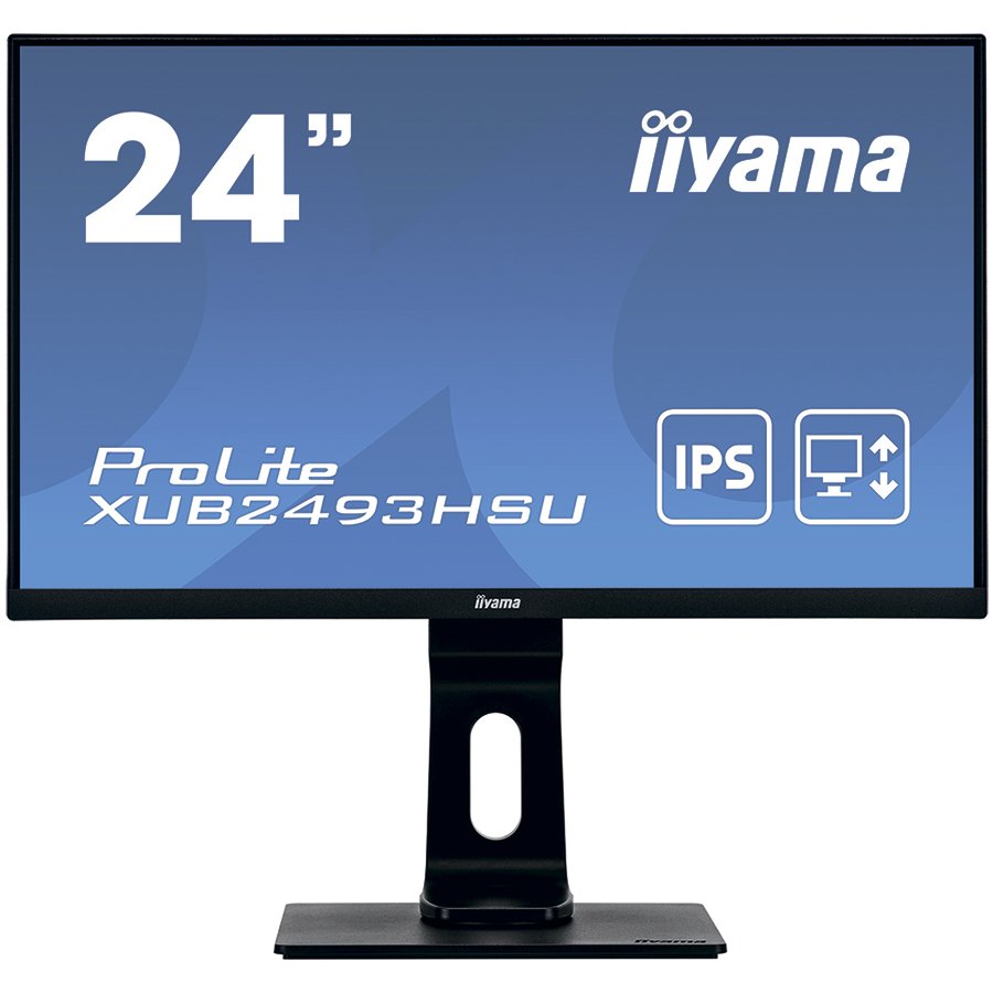 Monitor LED IPS iiyama ProLite XUB2493HSU-B6 23.8″ Full HD, 100Hz, 1ms, HDMI, DisplayPort, HUB USB 2×2.0, HAS (150mm), Flicker-free + Blue light