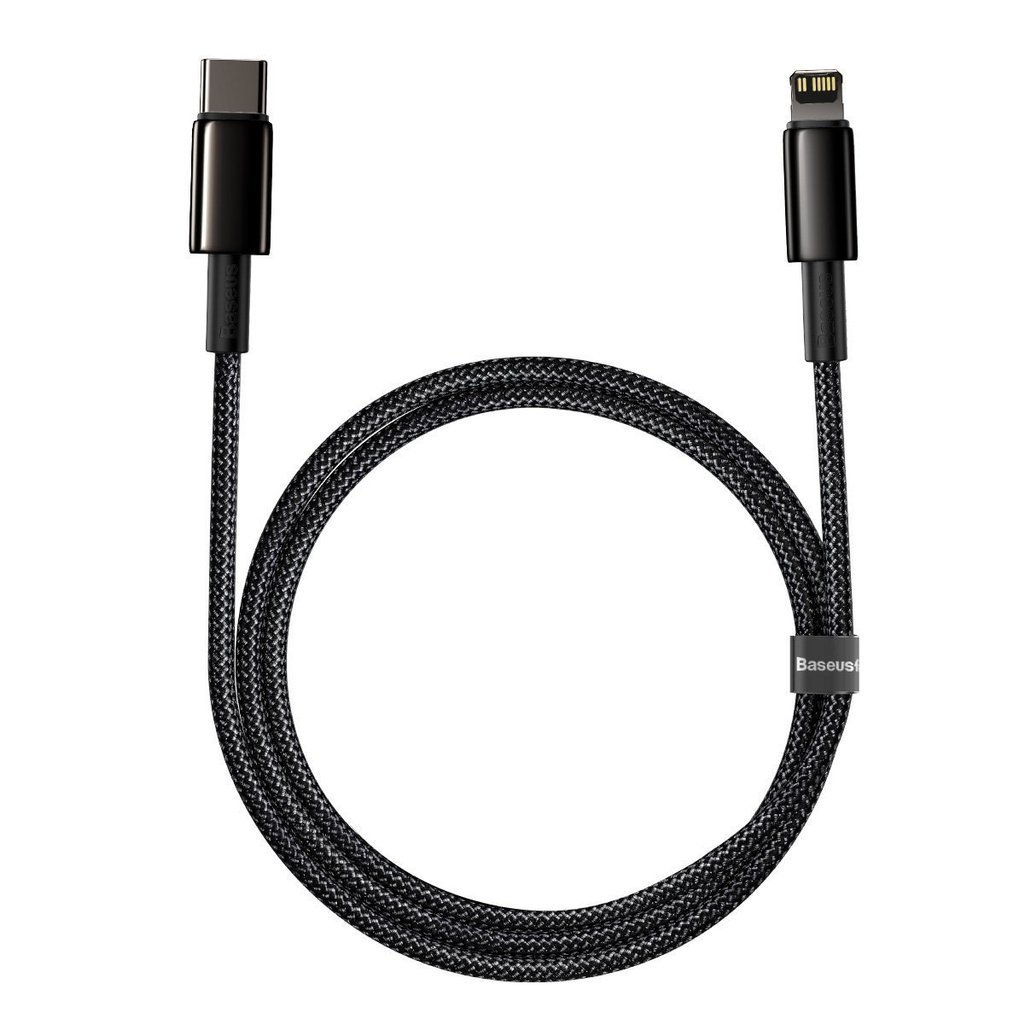 Cablu de date, Baseus, USB-C la tip Lightning, 20 W, 5 A, PD, 2 m, Negru 2 Cablu de date, Baseus, USB-C la tip Lightning, 20 W, 5 A, PD, 2 m, Negru - imagine 2
