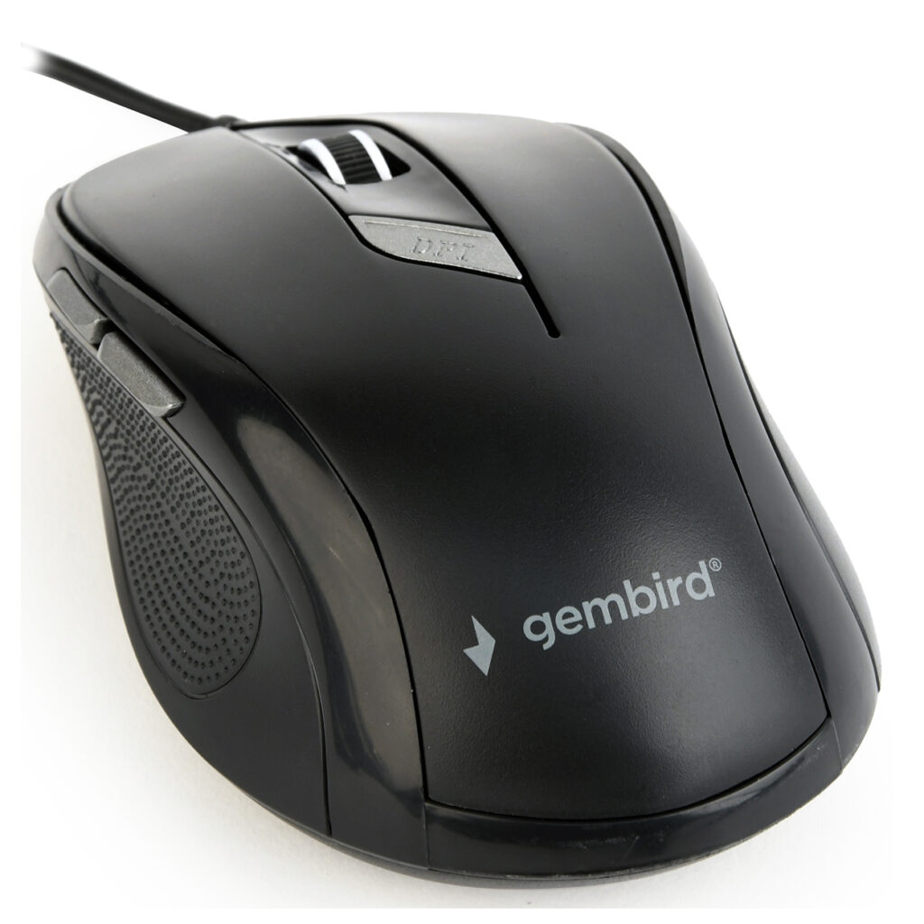 Mouse optic Gembird MUS-6B-01, 1600 DPI, Negru