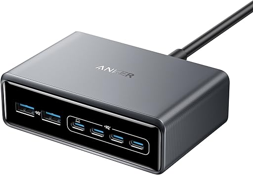 Incarcator retea Anker Prime 200W 4x USB-C Fast Charge 2X USB-A GaN USB-C PD Negru