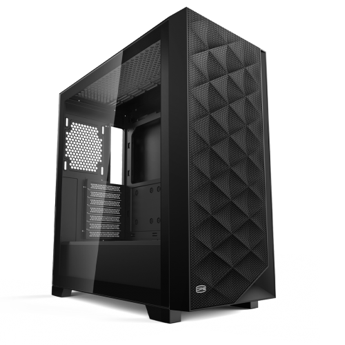 Carcasa PCCooler „C3 D510”, middle tower, gaming, fara sursa, suporta 8xfan, PSU shroud, USB 3.1 gen 1 x 2, audio, mic, 7 sloturi expansiune, negru