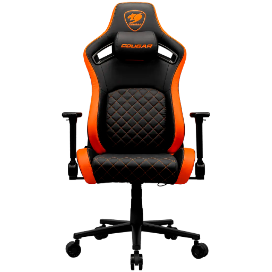 Scaun gaming Cougar Defensor F, 120kg, tkanina, negru-portocaliu, 129x75x66cm